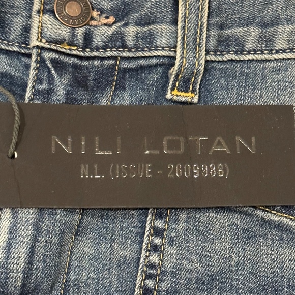 Nili Lotan Shon Denim Cropped Jean Pant Barrel Hi Waist 30 -New W/Tags - Picture 9 of 15